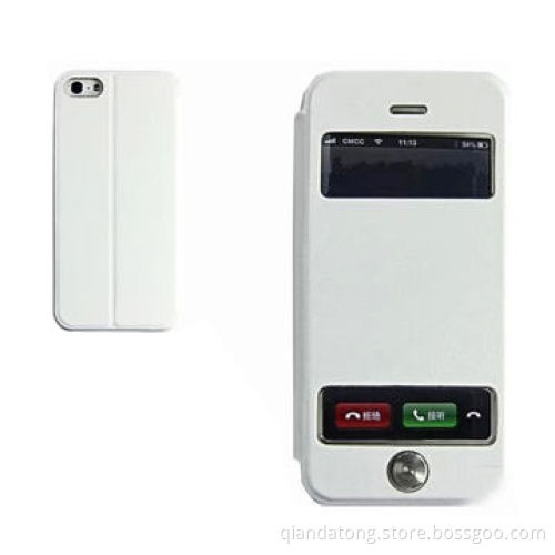 Leather Case for iPhone 4/4S, with Window Opened, Standing Function